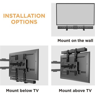 Equip 650895 Soundbar 86-155mm hangszóró fali tartó fekete