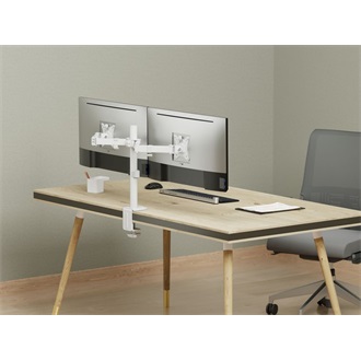 Equip Articulating Dual Monitor Desk Mount Bracket 13"-27" monitor tartó asztalra fehér