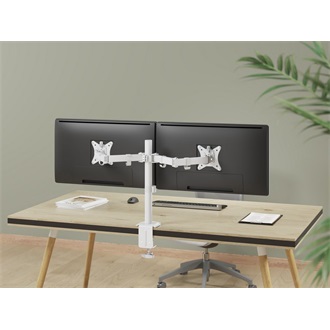 Equip Articulating Dual Monitor Desk Mount Bracket 13"-27" monitor tartó asztalra fehér