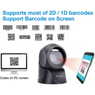 Equip Asztali Vonalkód olvasó - 351027 (2D, omnidirekcionális, vezetékes, fekete)
