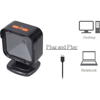 Equip Asztali Vonalkód olvasó - 351028 (2D, omnidirekcionális, vezetékes, fekete)