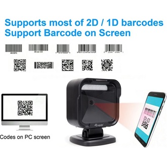 Equip Asztali Vonalkód olvasó - 351028 (2D, omnidirekcionális, vezetékes, fekete)