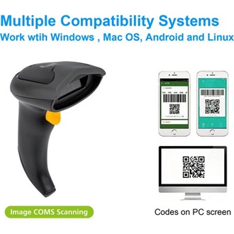 Equip Asztali Vonalkód olvasó - 351029 (2D, állványal, vezeték nélküli: 2,4 Ghz+Bluetooth, fekete)