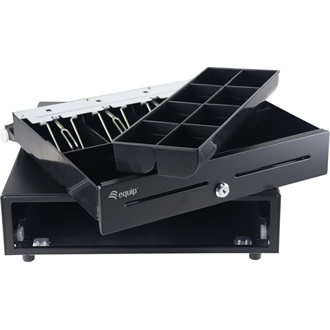 Equip Cash Register Drawer for Point of Sale (POS) System bővítőegység POS pénztárfiók fekete