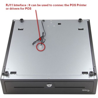 Equip Cash Register Drawer for Point of Sale (POS) System bővítőegység POS pénztárfiók fekete