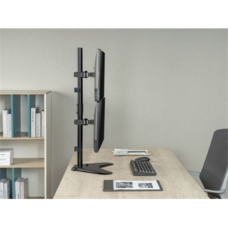 Equip Dual Vertical Monitor Tabletop Stand 17"-32" monitor tartó asztalra fekete