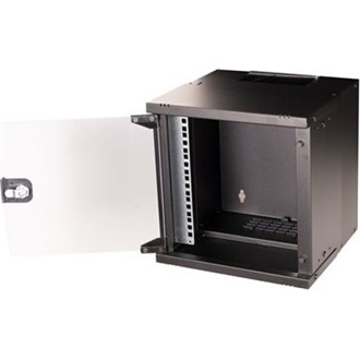 Equip Fali Rackszekrény - EWM-06-3030-B (10", 6U, 300x300mm, lapra szerelt, fekete)