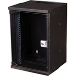 Equip Fali Rackszekrény - EWM-09-3030-B (10", 9U, 300x300mm, lapra szerelt, fekete)