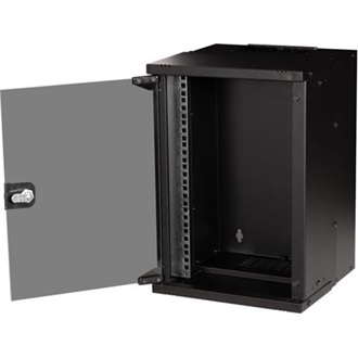 Equip Fali Rackszekrény - EWM-09-3030-B (10", 9U, 300x300mm, lapra szerelt, fekete)