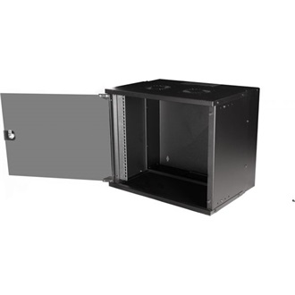 Equip Fali Rackszekrény - EWM-09-5440-B (19", 9U, 540x400mm, lapra szerelt, fekete)