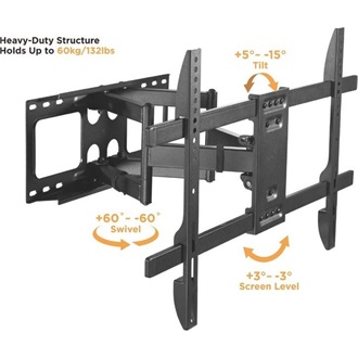 Equip Full Motion TV Wall Mount Bracket 37"-80" monitor TV fali tartó fekete