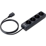 Equip Hálózati Elosztó - 333281 (C14, 4 Schuko, fekete)