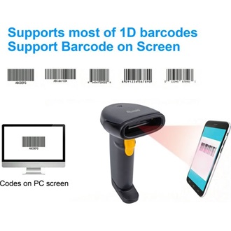 Equip Kézi Vonalkód olvasó - 351020 (1D, állvánnyal, vezetékes, fekete)