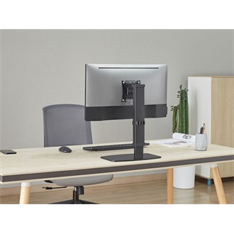 Equip Monitor Asztali állvány - 650126 (17"-32", 1 monitor, dönthető, forgatható, állítható magasság, Max.:2x9kg,fekete)
