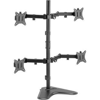 Equip Monitor Asztali állvány - 650127 (17"-32", 4 monitor, dönthető, forgatható, állítható magasság, Max.:4x9kg,fekete)