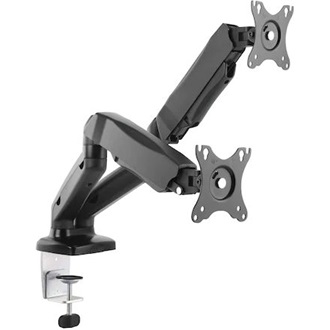 Equip Monitor Asztali konzol - 650121 (13"-27",2 monitor,dönthető, forgatható, állítható magasság, Max.: 6,5kg, fekete)