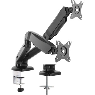 Equip Monitor Asztali konzol - 650121 (13"-27",2 monitor,dönthető, forgatható, állítható magasság, Max.: 6,5kg, fekete)