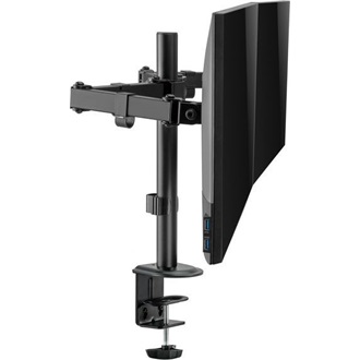 Equip Monitor Asztali konzol - 650157 (13"-27", 2 monitor, dönthető, forgatható, állítható magasság, Max.:2x9kg, fekete)
