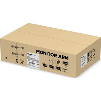 Equip Monitor Asztali konzol - 650159 (13"-27", 4 monitor, dönthető, forgatható, állítható magasság, Max.:4x9kg, fekete)