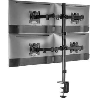 Equip Monitor Asztali konzol - 650159 (13"-27", 4 monitor, dönthető, forgatható, állítható magasság, Max.:4x9kg, fekete)