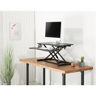 Equip Monitor/Periféria Asztali állvány - 650840 (Ergonomikus, állítható magasság: 10-50 cm, Max.: 15kg, acél, fekete)