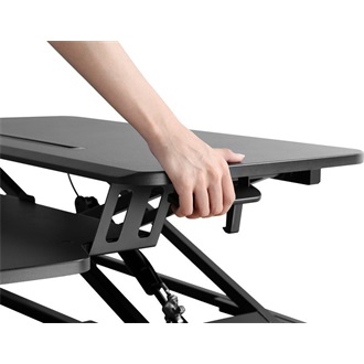 Equip Monitor/Periféria Asztali állvány - 650840 (Ergonomikus, állítható magasság: 10-50 cm, Max.: 15kg, acél, fekete)