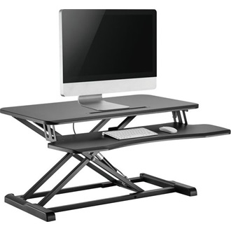 Equip Monitor/Periféria Asztali állvány - 650840 (Ergonomikus, állítható magasság: 10-50 cm, Max.: 15kg, acél, fekete)