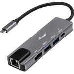 Equip Notebook Dokkoló - 133489 (Bemenet: USB-C, Kimenet: USB-C PD:100W/HDMI/2x USB3.2 Gen1)