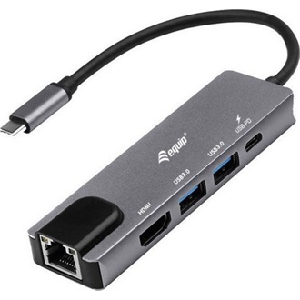 Equip Notebook Dokkoló - 133489 (Bemenet: USB-C, Kimenet: USB-C PD:100W/HDMI/2x USB3.2 Gen1)