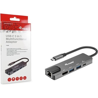 Equip Notebook Dokkoló - 133489 (Bemenet: USB-C, Kimenet: USB-C PD:100W/HDMI/2x USB3.2 Gen1)