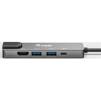 Equip Notebook Dokkoló - 133489 (Bemenet: USB-C, Kimenet: USB-C PD:100W/HDMI/2x USB3.2 Gen1)