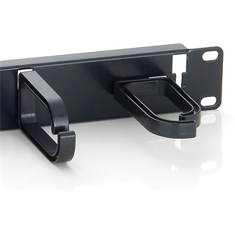 Equip RAL 9005 19" 1U kábelrendező fekete