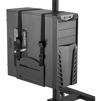Equip Single Monitor Mobile Workstation 17"-32" monitor számítógép gurulós tartó állvány fekete