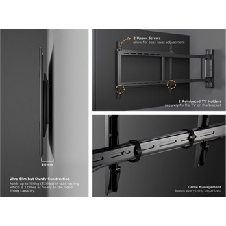 Equip TV Fali konzol - 650336 (32"-75", motoros, Max.: 50kg, fekete)