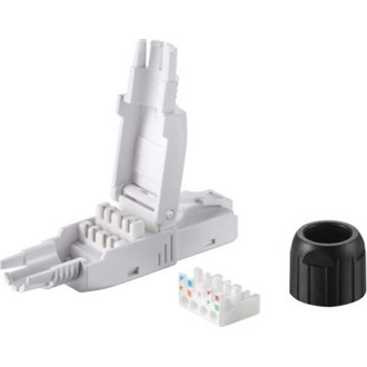 Equip Tool-free RJ45 CAT6A UTP csatlakozó dugó fehér 5db