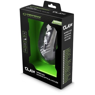 Esperanza MX209 Claw USB optikai gaming egér fekete