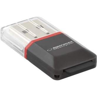 Esperanza EA134K USB2.0 microSDHC kártyaolvasó fekete