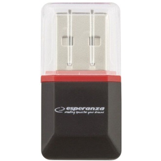 Esperanza EA134K USB2.0 microSDHC kártyaolvasó fekete