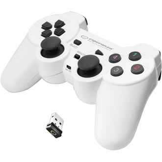 Esperanza Gladiator vezeték nélküli gamepad játékvezérlő fehér-fekete