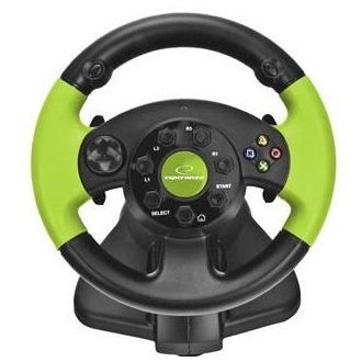 Esperanza High Octane PC / Xbox 360 / PlayStation 3 USB kormány fekete-zöld