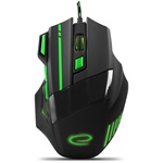 Esperanza MX201 WOLF USB gamer egér fekete/zöld