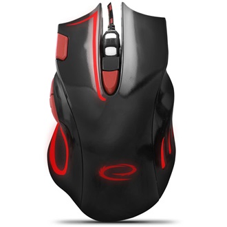 Esperanza MX401 HAWK USB gamer egér fekete/piros