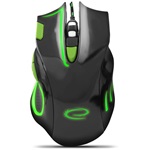 Esperanza EGM401 Hawk USB optikai gaming egér fekete-zöld