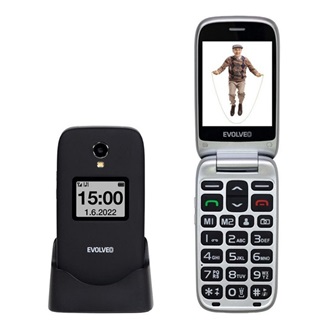 Evolveo EP-771 EasyPhone FP EVOLVEO EP-771 EasyPhone FS mobiltelefon FEKETE