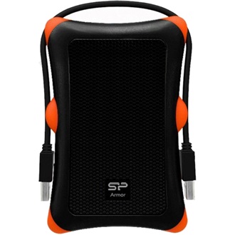 Silicon Power Armor A30 1TB USB3.2 Gen1 A 2,5" ütésálló külső HDD fekete-narancssárga