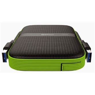 Silicon Power Armor A60 4TB USB3.0 2,5" vízálló külső HDD fekete-zöld