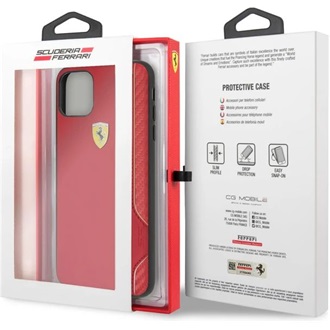 FERRARI On Track IP 11 Pro Max piros puha PU gumitok