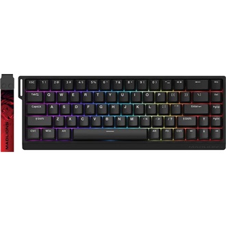 FGG MAD 68 HE RGB USB angol gaming Magnetic Amber Axis Pro mechanikus billentyűzet fekete