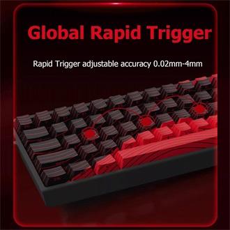 FGG MAD 68 HE RGB USB angol gaming Magnetic Amber Axis Pro mechanikus billentyűzet fekete