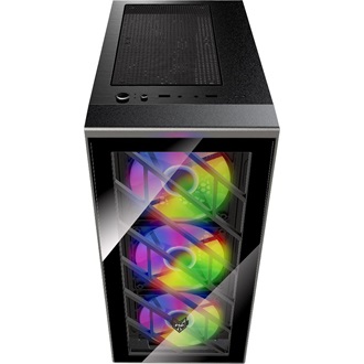 FSP CMT192 táp nélküli ablakos Mid Tower számítógépház fekete